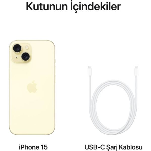 APPLE İPHONE 15 256GB YELLOW Toptan Cep Telefonu
